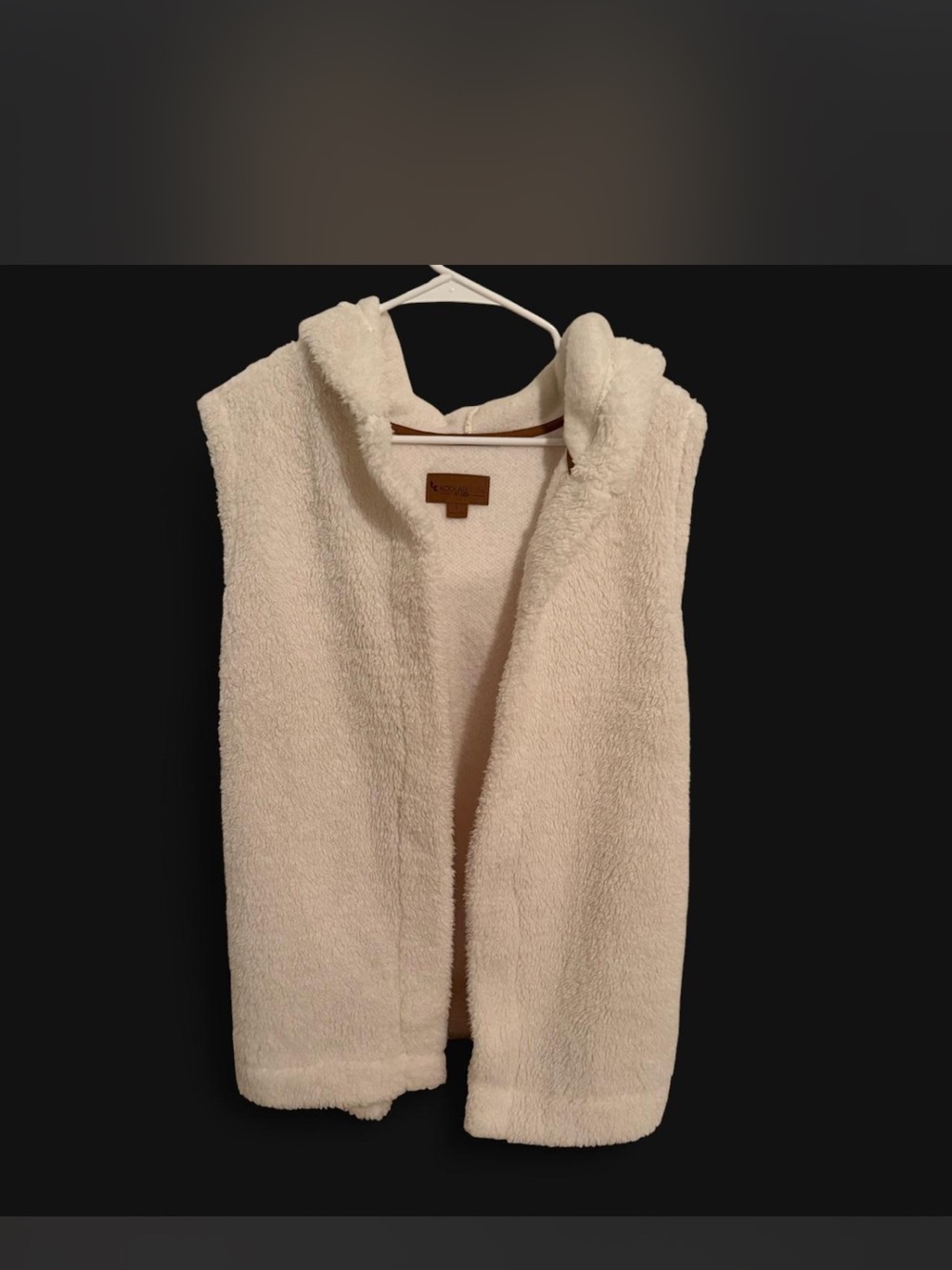 Koolaburra Cream Sherpa Hooded Vest